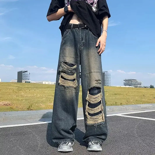Ultra Baggy Destroyed Denim Jeans